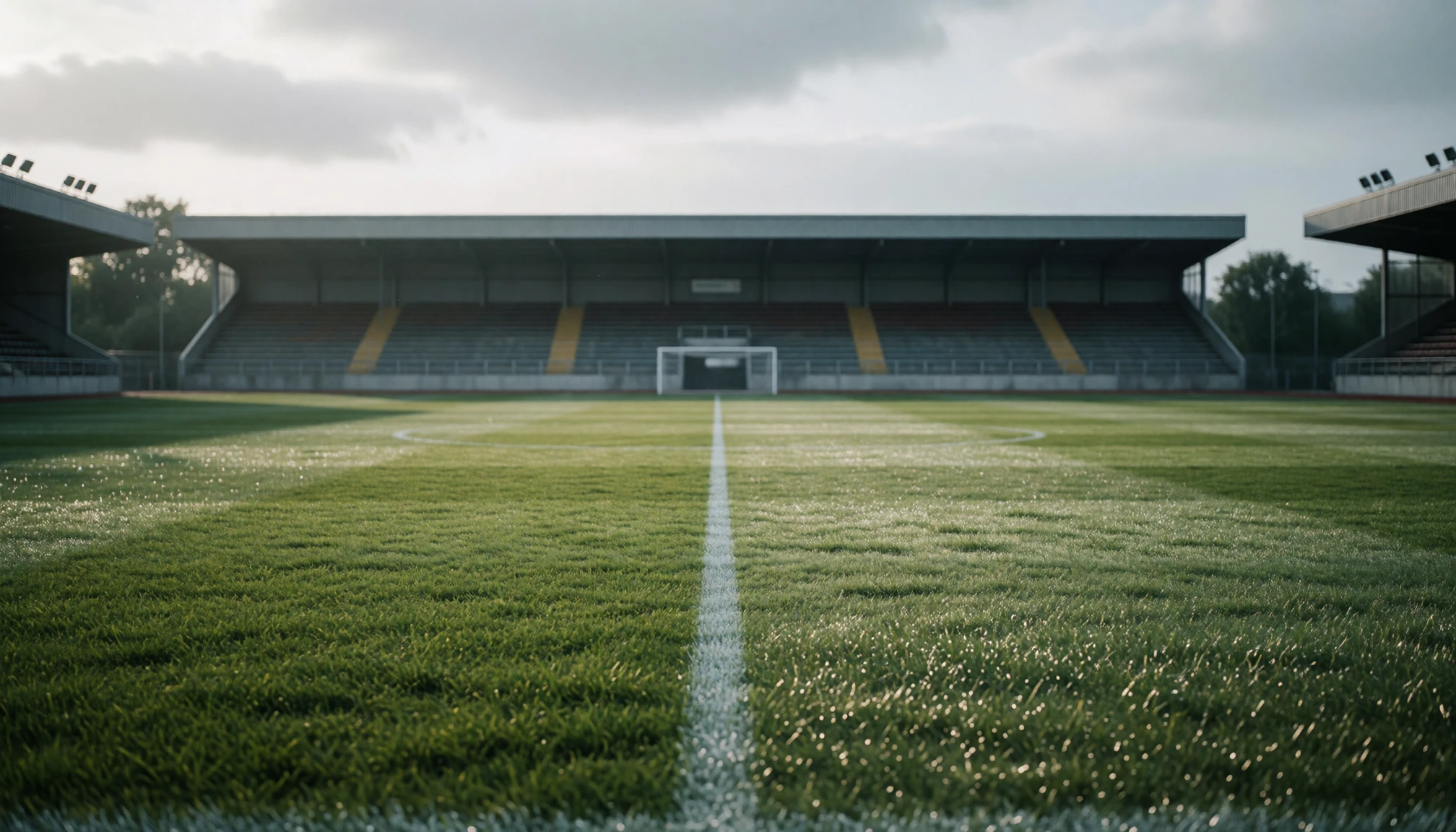 Terrain et tribune de football
